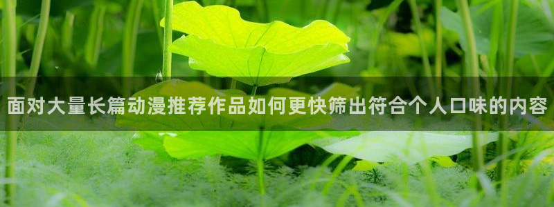动漫推荐网：面对大量长篇动漫推荐作品如何更快筛出符合个人口味的内容